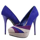 Dynamite44 Color Block Platform Pumps BLUE