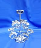 Rotating Cup Cake Cupcake Holder Silver Finish