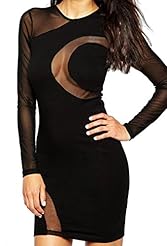 Polyester/Spandex Spring Winter Long Sleeves Checkered Print Bodycon Dress/Party Dress 