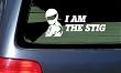 I Am the Stig - White Vinyl Sticker