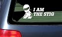 I Am the Stig - White Vinyl Sticker