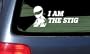 I Am the Stig - Die cut White Vinyl Sticker / Decals