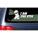 I Am the Stig - Die cut White Vinyl Sticker / Decals