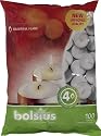 Bolsius - Outdoor/Indoor Bag Of 100 4 Hour  Tealights, White, 38  Millimeters