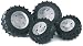 Bruder - 3301 - Véhicule Miniature - Roues Jantes pour Tracteur Série 3000 - Blanches