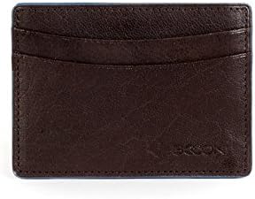 R Madison 107-4302 Bastian Weekender Id Card Case in Dark Brown with Cool Blue
