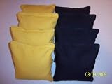 CORNHOLE BAGS - 8 ACA Regulation Bags (2 Sets of 4) YELLOW / BLACK