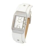 Fossil Ladies Jr9630 Ss/White Leather Strap White Dial Watch