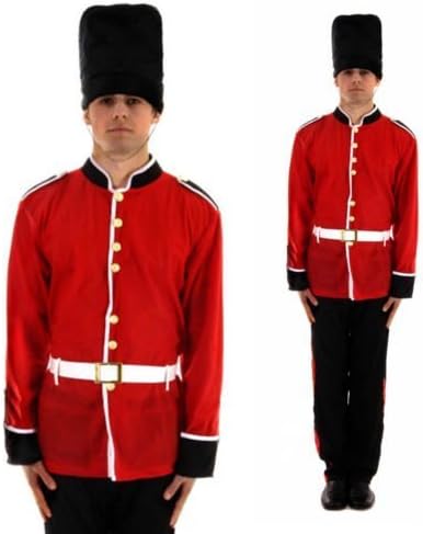 New Buzby Guard Queens Royal Guard, British Palace Busby Soldier Guard, Queens Men Fancy Dress Costume (BY WOT) U20079 by World OF Toys