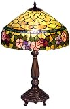 Warehouse of Tiffany BB20-LS56A 2 Light Peony Tiffany Table Lamp Bronze Finish
