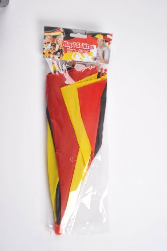 2 x Kopfschirm Deutschland Kopfregenschirm Fanartikel WM EM Regenschirm 47cm