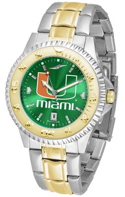 Miami Hurricanes UM NCAA Mens Two-Tone Anochrome Watch