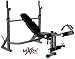XMark Fitness Olympic Weight Bench with Leg Extension and Preacher Curl