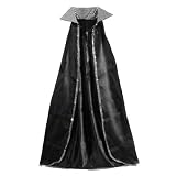 Thumbnail image for 52″ Silver Sequin Black Cape ~ Halloween Costume Accessories (STC11512)