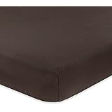 Carter's Jersey Knit Fitted Crib Sheet, Dark Bark Brown