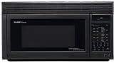 Sharp R1875T 1.1 cu. ft. Over-the-Range Convection Microwave Oven with 850 Cooking Watts, 11 Power Levels, 8 Sensor Cook Settings, Turntable, 2-Speed Convertible Ventilation and Hood Light: Black