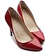 Ollio Women's Shoe Stiletto High Heel Enamel Pointed Toe Pump