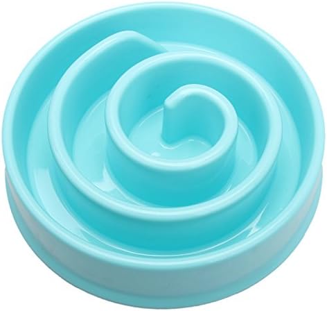 TopCute Pet Plastic Slow Down Feed Food Eating Bowl Feeder Dish For Dogs With Multi Color For Option