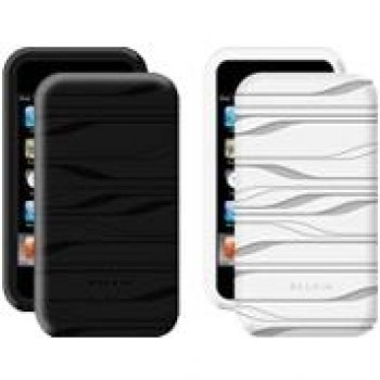 Childrens Toyshop  Third Party New : Belkin Ipod Touch 2G Silicon sleeve, Textured, Black, White, 2 pack