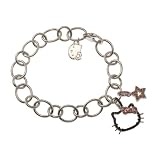 Hello Kitty by Kimora Lee Simmons Glam Hello Kitty Silhouette Black Diamond and Pink Sapphire 18k...