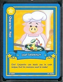 Ganz WebKinz Trading Card #2 Chef Gazpacho - Mint Condition - Shipped in Protective Case!