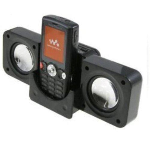 EASYi - Black Portable Speakers for Sony Ericsson K750, W880i, W800, W850, W900, W810, W910i, K800i, C902