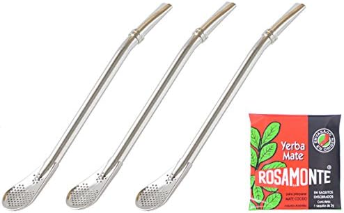 HerbaFlow (3) SmoothFlow Stainless Steel Yerba Mate Bombilla Straws