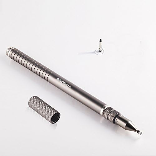 Ormosia Precise Point Stylus Pen Version 3.0 Dual Purpose [Touch Control] [Tungsten Steel Head Design] [Break The Window to Escape] for All Capacitive Touch Screen Smartphones,Tablets PC(Gray)