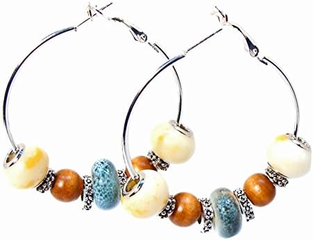 Surf and Sand Pandora Style Hoop Earrings