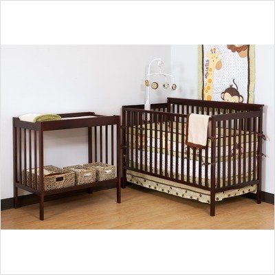 Black Friday Stork Craft Milan Convertible Crib and Changer Combo Set, Cherry Deals