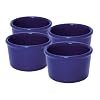 Chantal 1 Cup Ramekins Set of 4, Glossy Indigo Blue