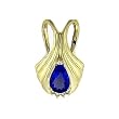 14K Yellow Gold Tanzanite and Diamond Pendant