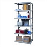 Hi-Tech Shelving Extra Heavy-Duty Open Type Add-on Unit with 6 Shelves Size: 87" H x 36" W x 24" D