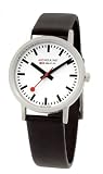 Mondaine Swiss Railway Watch Ladies with Black Leather Strap