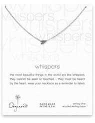 Dogeared Whispers Sideways Heart Necklace, Sterling Silver