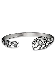 Sterling Silver Beaver Northwest Coast Native American Bracelet. Made in USA.