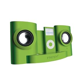 IDS-01-N-G Green Metallic Speakers and Docking Station for iPod and Other MP3 Players
