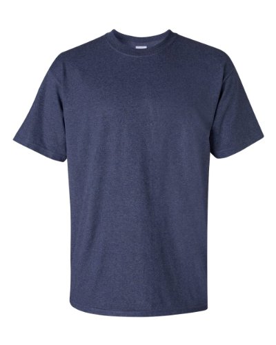 Gildan Mens Ultra Cotton 100% Cotton T-Shirt, Large, Heathered Navy