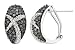 1 Carat Black and White Diamond Sterling Silver Earrings