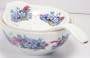 Fine Bone China Two Piece Tea Strainer Forget-me-not Chintz