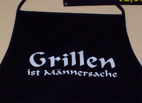 GRILLEN IST MÄNNERSACHE; Grill - Schürze, schwarz