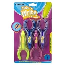 TWIST N' WRITE PENAGAIN CHILDRENS PENCILS, 4PK