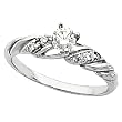 14K White Gold Diamond Wedding Set - 0.30 Ct.