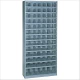 Lyon Workspace Products 6608(BB) Sliding Shelf Shelving - 78 Opening Unit Color: Wedgewood Blue