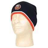 New York Islanders Winter Knit Hat / Beanie - Navy w/ Orange Tip