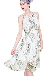 Sexy A-line Polyester/Spandex Summer Sleeveless Tank Floral Print Bodycon Dress/Tunic 