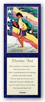 Education First (Girl) - Poem by Shahidah by Carlton Hardy 20"x8" Art Print Poster
