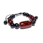 Tibetan Bracelet with Agate and dZi Beads