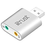iitrust USB オーディオ 変換アダプタ USB A to 3.5mmステレオミニプラグ（ヘッドホン+マイク）USB サウンド アダプター PS3/Windows 98/SE/ME/2000/XP/Server 2003/Vista,Linux,MacOSなど対応可能 シルバー 日本語取扱説明書付き iitrust正規代理品