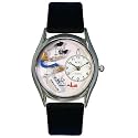 Whimsical Watches Women's Respiratory Therapist Black Leather Watch #S0610018